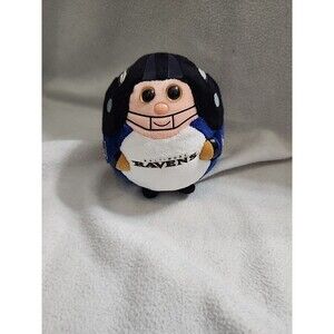 TY Beanie Ballz Baltimore Ravens NFL Football Plush Toy 4’’